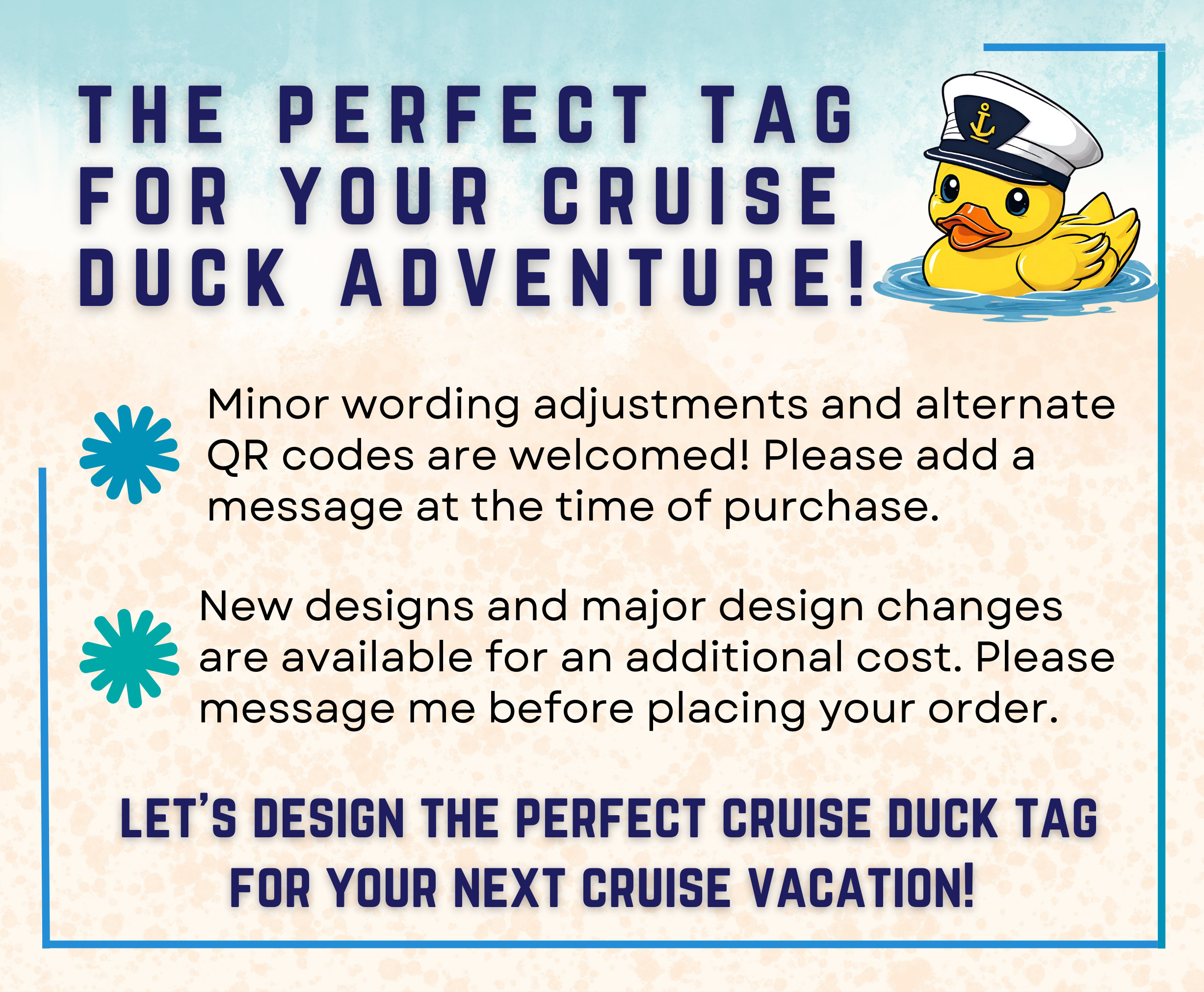 Personalized Mini Cruising Duck Tags, Custom Cruise Duck Tags ...