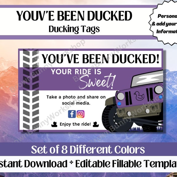 You've Been Ducked Printable Template - Etsy