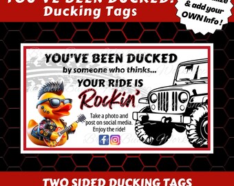 You’ve Been Ducked Rock Star Ducking Tags for Rubber Ducks
