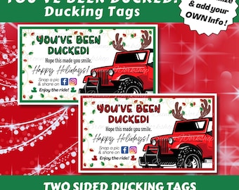 You’ve Been Ducked Christmas Ducking Tags for Rubber Ducks