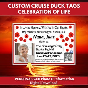 Vier het leven van een geliefde met onze gepersonaliseerde tags voor cruiseeends, aangepaste tags voor badeendjes
