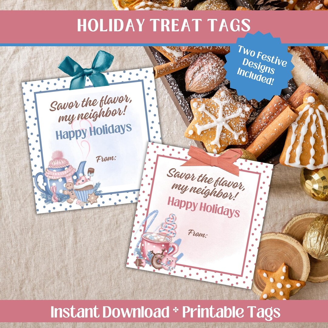 Free Printable Baked Christmas Treat Tag