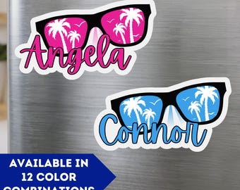 Imanes de crucero: Letrero magnético de crucero con gafas de sol personalizadas