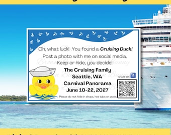 Tags voor cruise-eends, gepersonaliseerde naam en informatie, aangepaste afdrukbare tags voor badeendjes