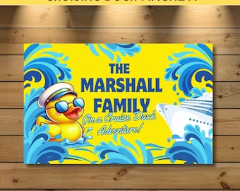 Cruise Magnets | Personalized Rubber Duck Family Name Sign