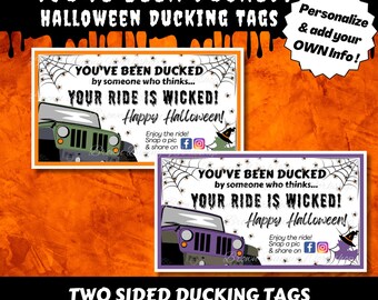 You’ve Been Ducked Halloween Ducking Tags for Rubber Ducks