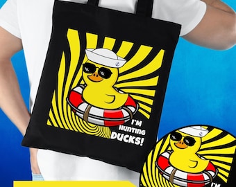 Quiet Enten Jutebeutel, Cruise Ducks Schultertasche