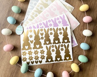 Spring Wall Sticker, Easter Wall Decorations, Easter Bunny Sticker, Easter Window Decal, Easter Props Spring Decal Wall Decal, Trofast Label