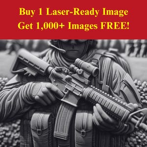 Arquivo de imagem de corte a laser de ardósia de queima de força especial | Download digital de combate de operador tático | Foto PNG de gráficos de ilusão 3D Glowforge