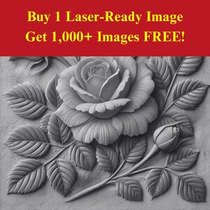 Roze bloemen afbeelding lasergesneden branden leisteenbestand | Botanische tuin reliëf digitale download | 3D-illusie-graphics, png-foto Glowforge