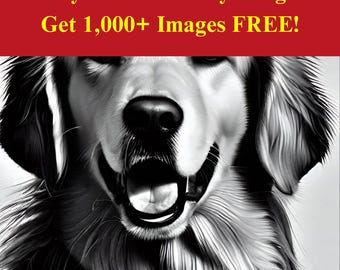 Dog Portrait Image Laser Burn File | Happy Golden Retriever Digital Download | 3D Illusion Graphics PNG Photo for Glowforge XTool