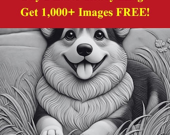 Corgi Image Laser Cut Burn Slate File | Happy Pet Dog Digital Download | 3D Illusion Graphics PNG Photo Glowforge