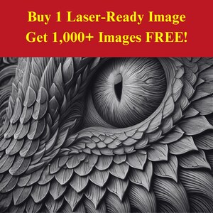 Imagen de ojo de dragón cortada con láser Archivo de quemado / Bestia mítica a escala Descarga digital / Gráficos de ilusión 3D PNG Foto Glowforge