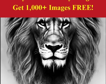 Lion Face Image Laser Burn File | Majestic Wildlife Animal Digital Download | 3D Illusion Graphics PNG Photo for Glowforge XTool