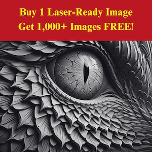 File di masterizzazione con taglio laser dell'immagine dell'occhio del drago / Download digitale di opere d'arte in scala di bestie mitologiche / Grafica di illusione 3D PNG Foto Glowforge