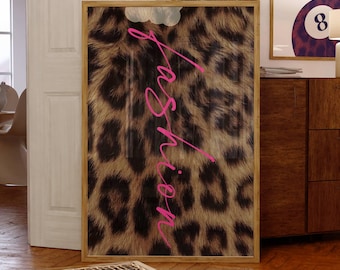 Leopard Fashion Wall Art Print Poster - Digital Download