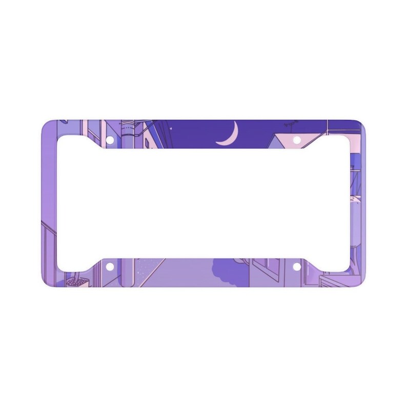Anime License Plate Frame Cute License Plate Holder Pink Etsy