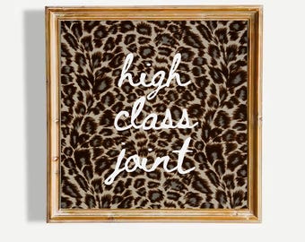 High Class Gelenk Leoparden-Muster Badezimmer-Wanddekor Lustig Zitat Neutral Tier Muster Trendy Home Poster UNGERAHMT Druck