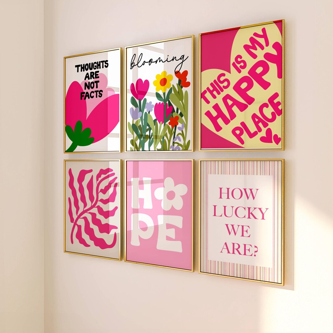 Set of 6 Mental Health Posters – Wall Art Prints, Positive Affirmation ...