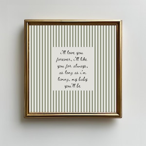 Ill Love You Forever Romantic Quote Poster Neutral Couple Bedroom Decor Minimalist Love Wall Art Anniversary Gift UNFRAMED Print