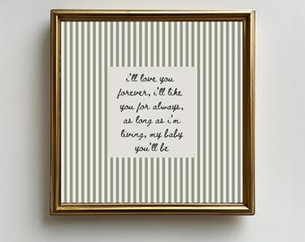 I'll Love You Forever Romantisches Zitat Poster Neutral Paar Schlafzimmer Dekor Minimalistische Liebe Wand Kunst Jahrestag Geschenk UNGERAHMT Druck