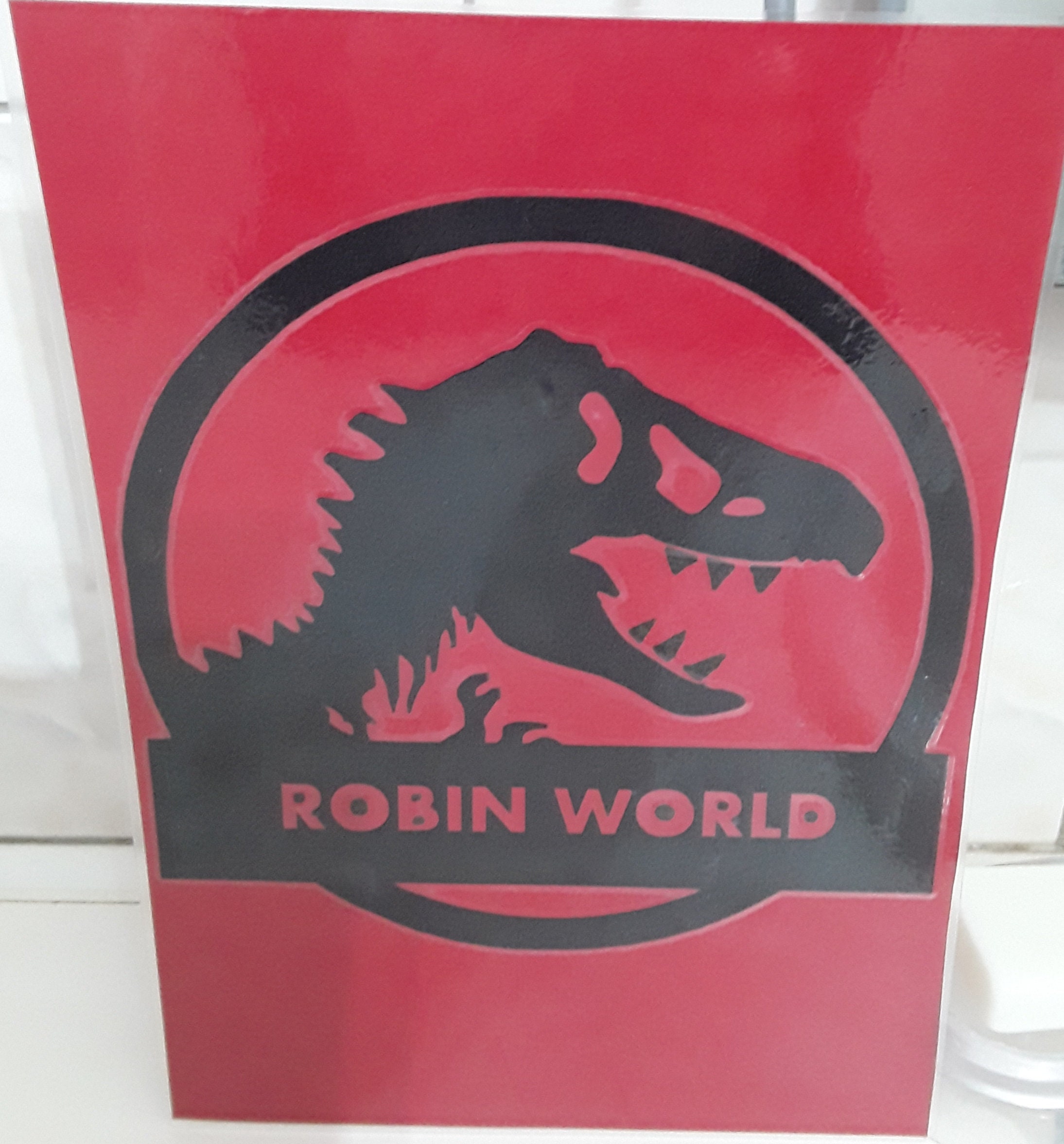 Affiche Jurassic World Personnalisée/Décoration Chambre Enfant /Dinosaure