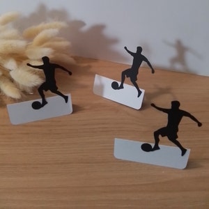 10 Marque-places footballeur papier