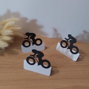 10 Marque-places vélo cycliste papier épais