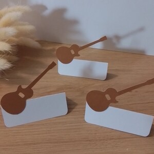 10 Marque-places guitare musique papier