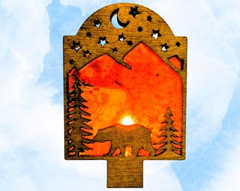 Bear Mountain Animal - Night light - Plug-in Style - Copper