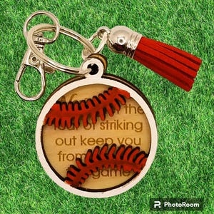 Baseball - Sports Ball Hand Painted Keychain