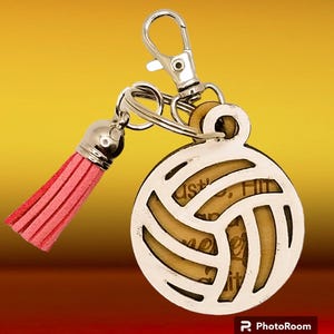 Volleyball - Sports Ball Hand Painted Keychain