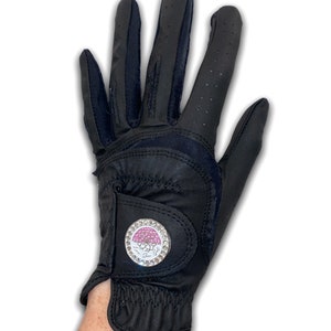 Lady Classic Soft Flex-golfhandschoen Black Left/ Ball