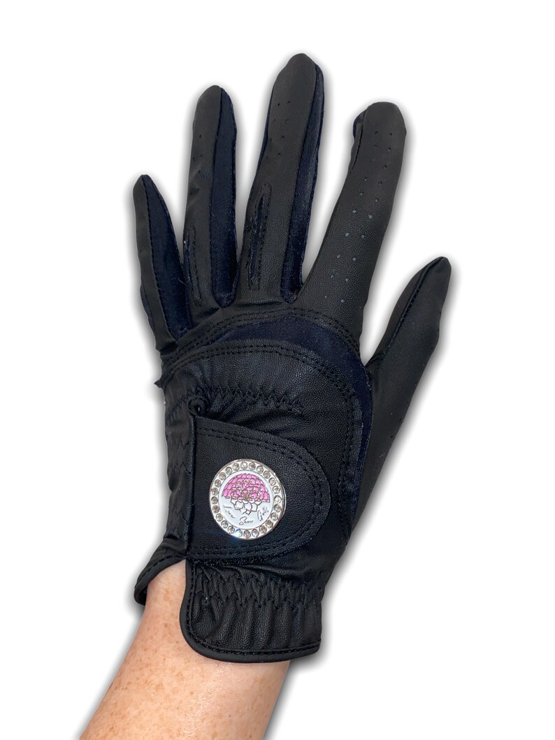 Lady Classic Soft Flex-golfhandschoen Black Left/ Ball