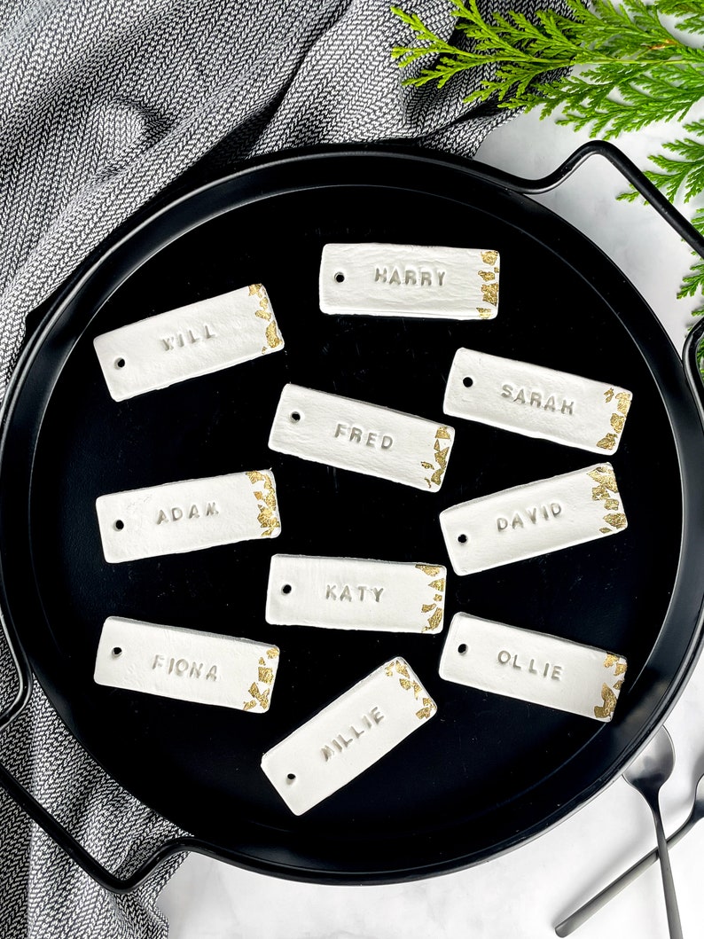 Personalised Keepsake Clay Place Names Wedding Favour Name Etsy UK