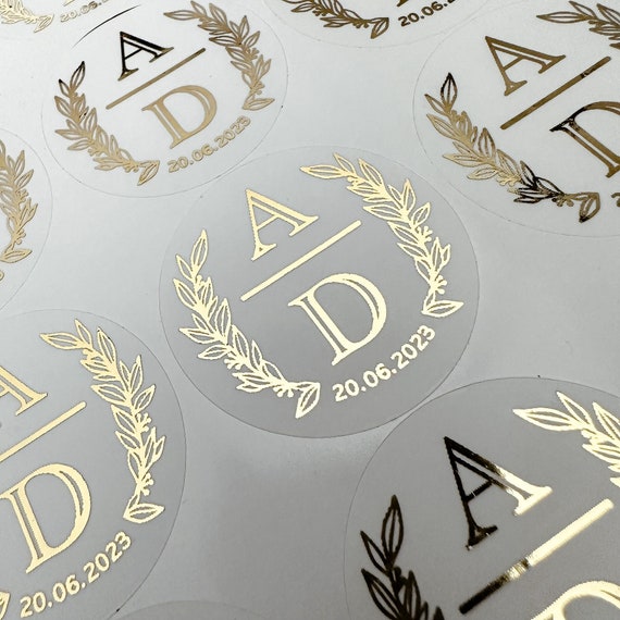 Initial Sticker Chic Monogram Stickers Wedding Monogram Wedding Stickers | Dazzling Daisies