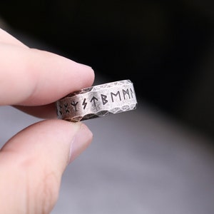 Handmade Viking Ring Norse Rune ring for men stainless steel Viking amulet ring amulet / Pagan Gift / jewelry gift/gothic jewelry image 7