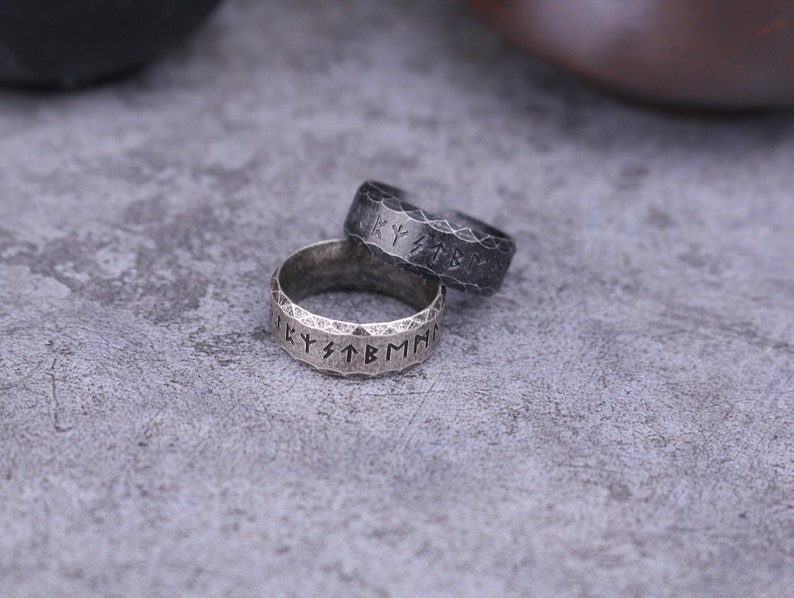Handmade Viking Ring Norse Rune ring for men stainless steel Viking amulet ring amulet / Pagan Gift / jewelry gift/gothic jewelry image 4