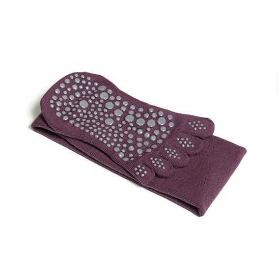 DRESP Overknee Yoga Stockings With Non-slip Sole Long Cotton Toe Socks 