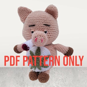 crochet pot belly pig stash jar -  PDF PATTERN ONLY