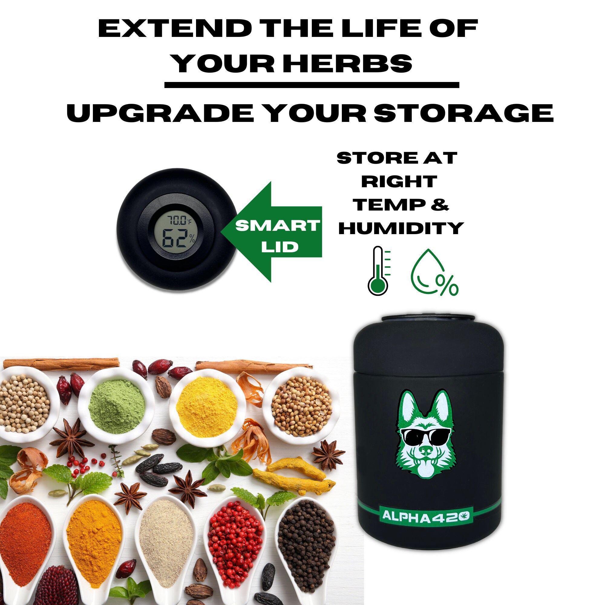 Half Oz Airtight Jar and Smell Proof Container With Smart Lid Etsy