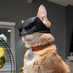 黒猫バットマスク スーパーヒーローダークキャットマスク 小さな小型犬マスク