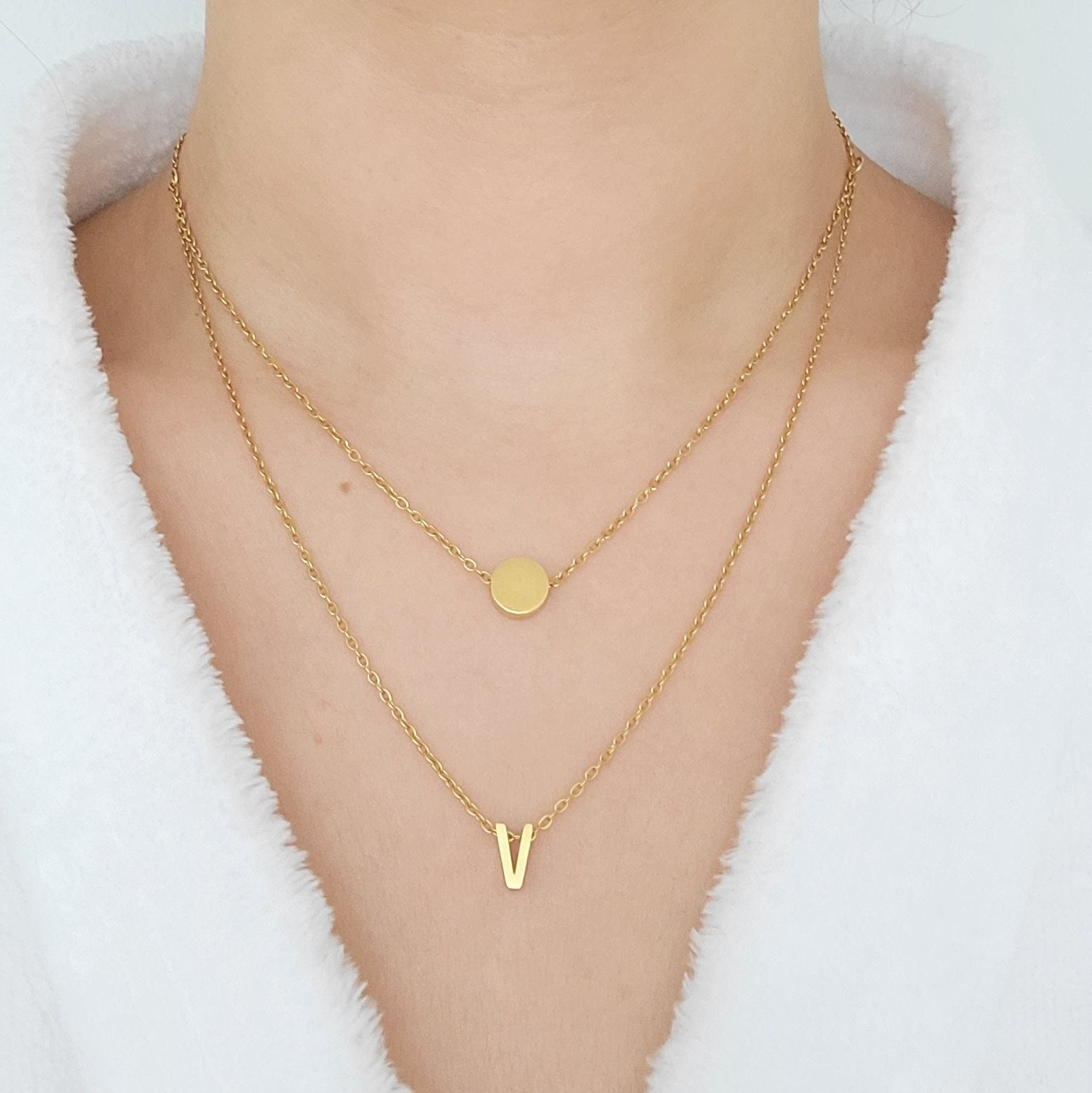 Plated Layering Paperclip Chain Necklace Pendant Initial Choker Necklace  Coin Initial Layered Necklaces For Women Jewelry Gifts | Fruugo BH