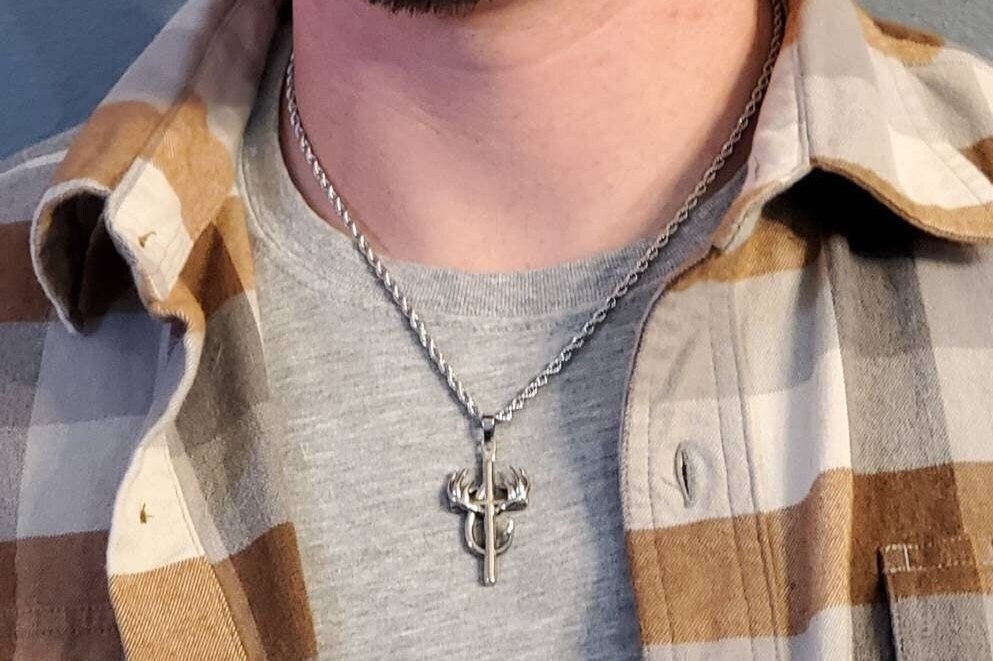 Stainless Hunting and Fishing Cross 