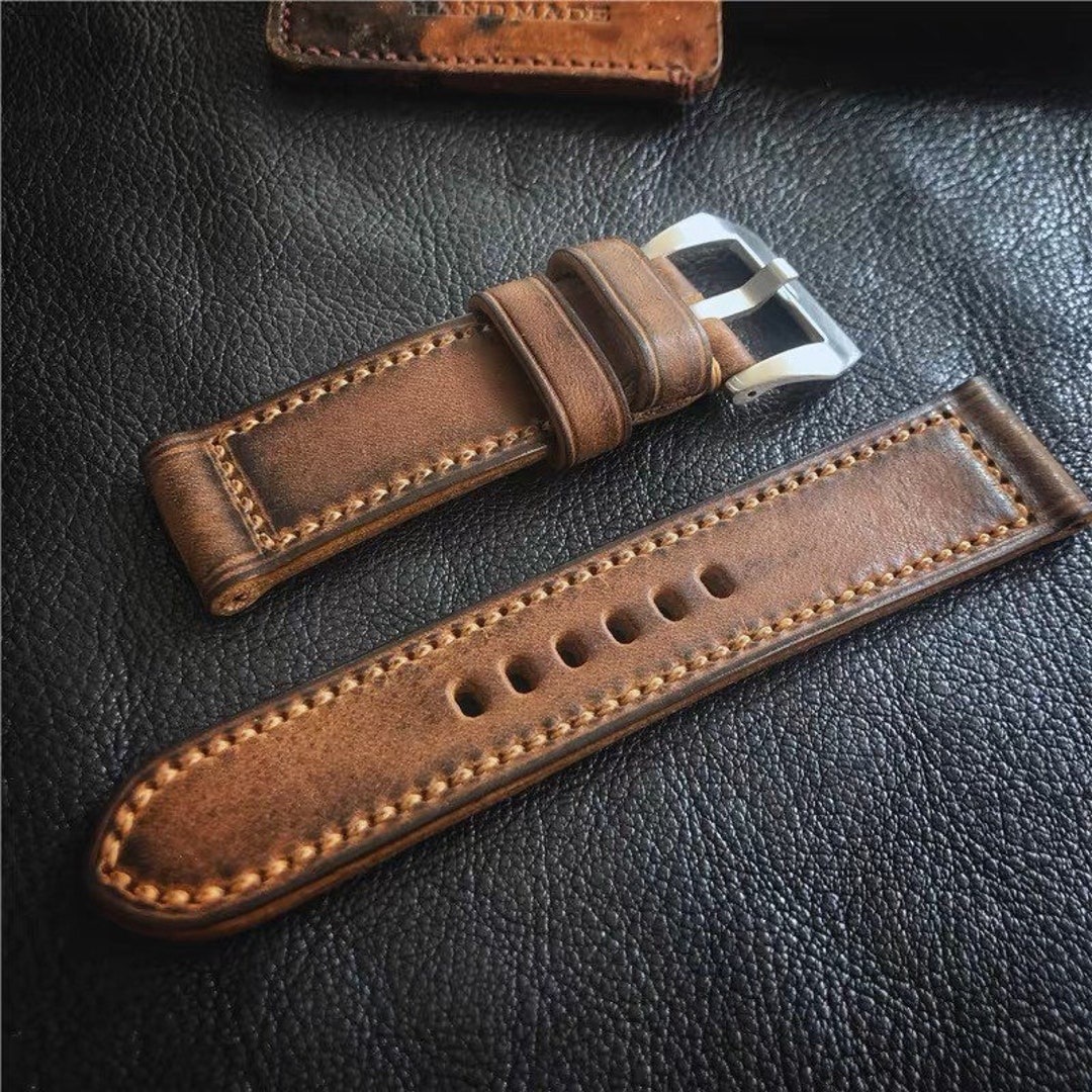 74.PANERAI用 24mm-22mm Panerai 24MM Blue Alligator OEM Tang Strap (24/22MM) – Gift