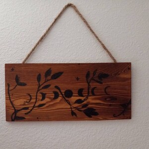 Moon phase will hanging, Crescent moon decor, witchy decor