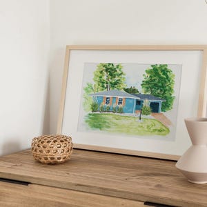 Custom House Portrait Watercolor | Housewarming Gift | Realtor Gift | Personalized Home Art | New Home Present
