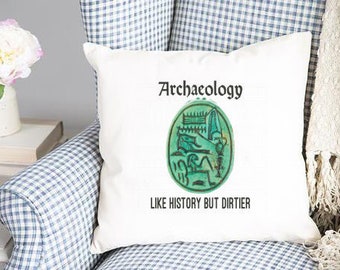 Archaeology Like History But Dirtier With Egyptian Scarb, Throw Pillow Cover, Fun Throw Pillow, Home Decor, Ponderosa Shop