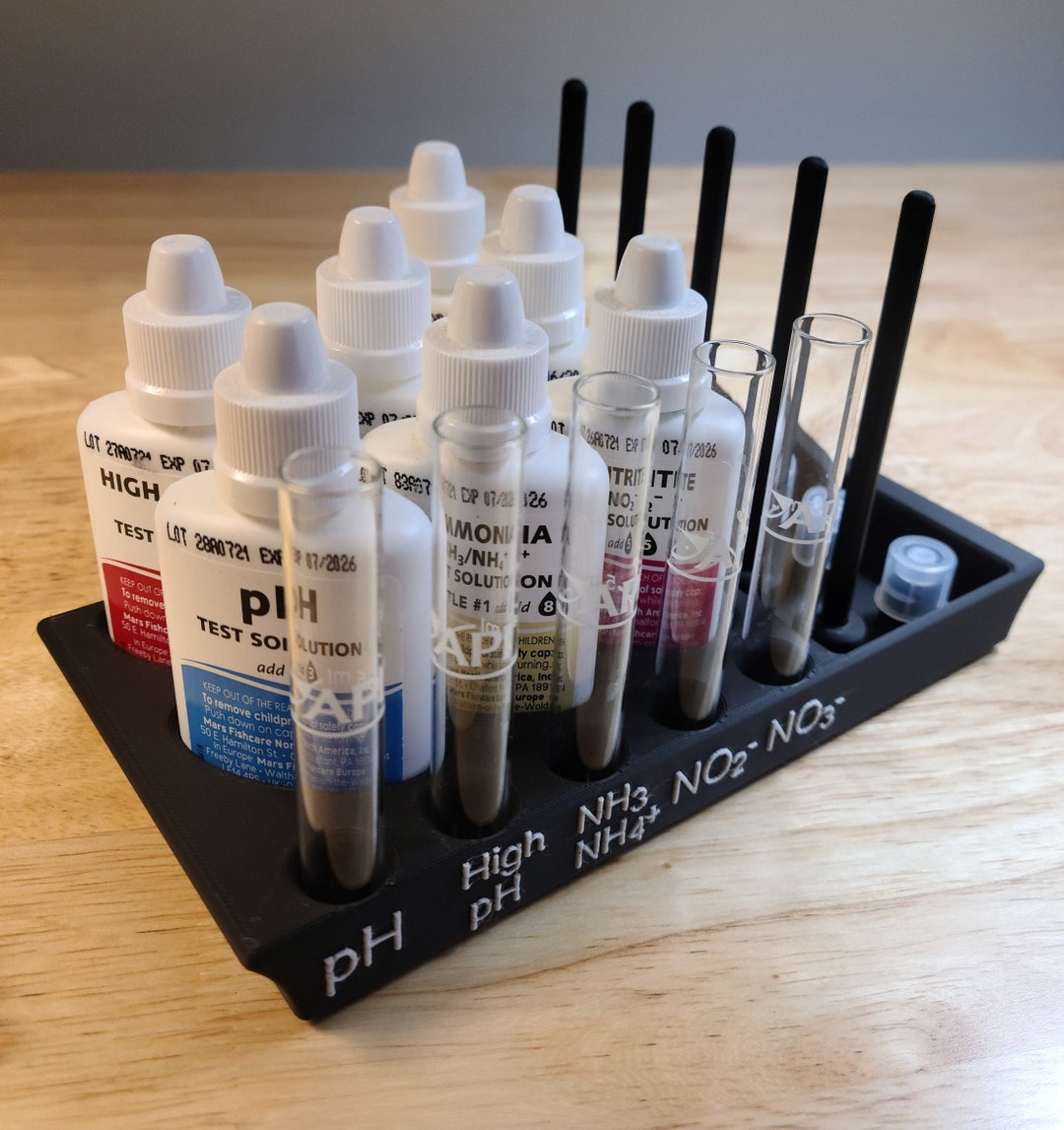 Small API Test Kit Holder and Dry Rack API Test Tube Holder Aquarium