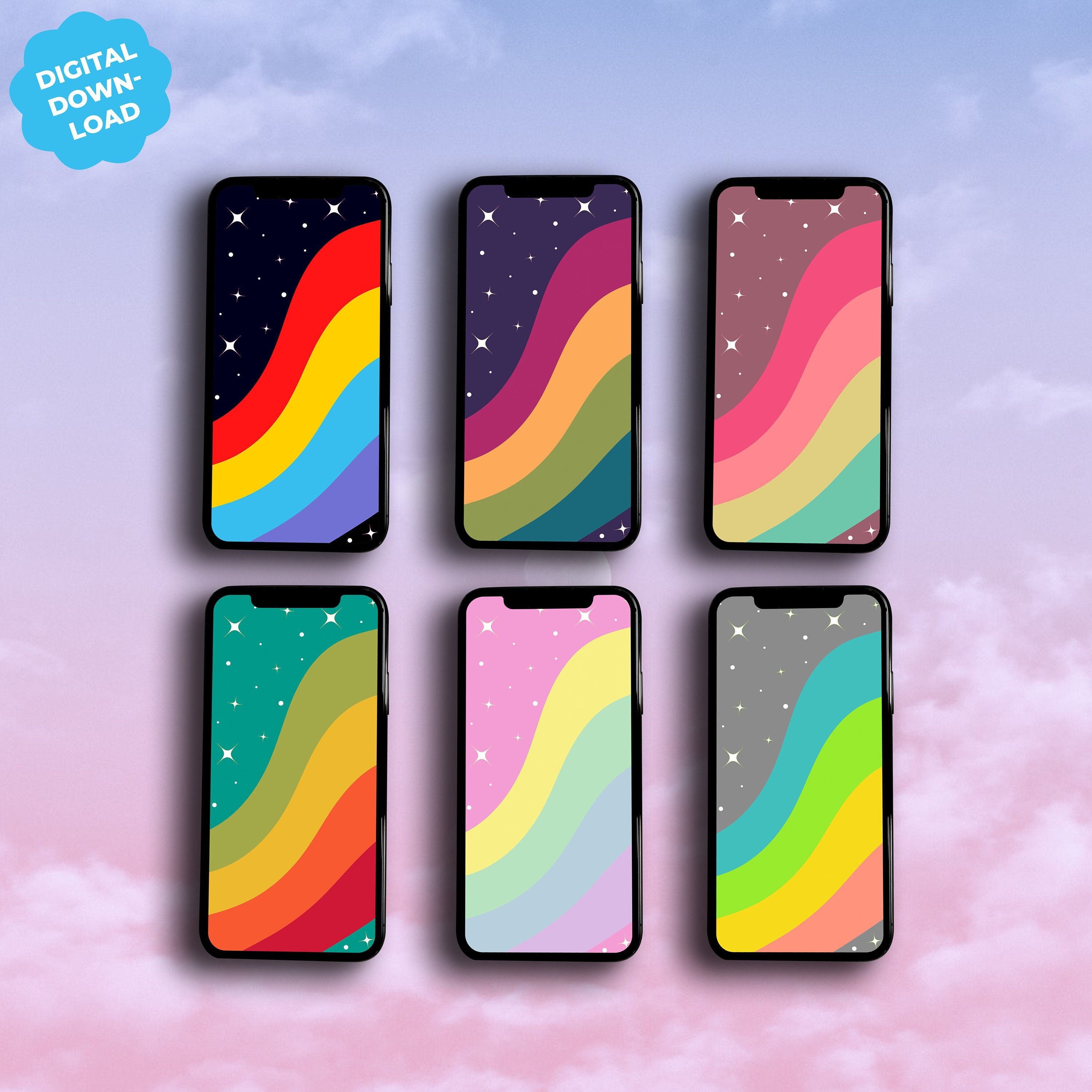HD Rainbow Phone Wallpaper With 6 Pack Colorful Aesthetic HD Rainbow Phone Wallpaper With 6 Pack Colorful Aesthetic